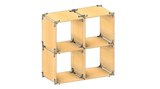 Plywood Connector System - Hybrid Joints (L- & X-connectors, 6 mm, modular, screw-reinforced