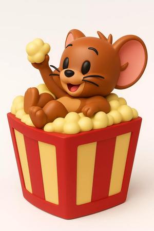 Cute Jerry in a Popcorn Box