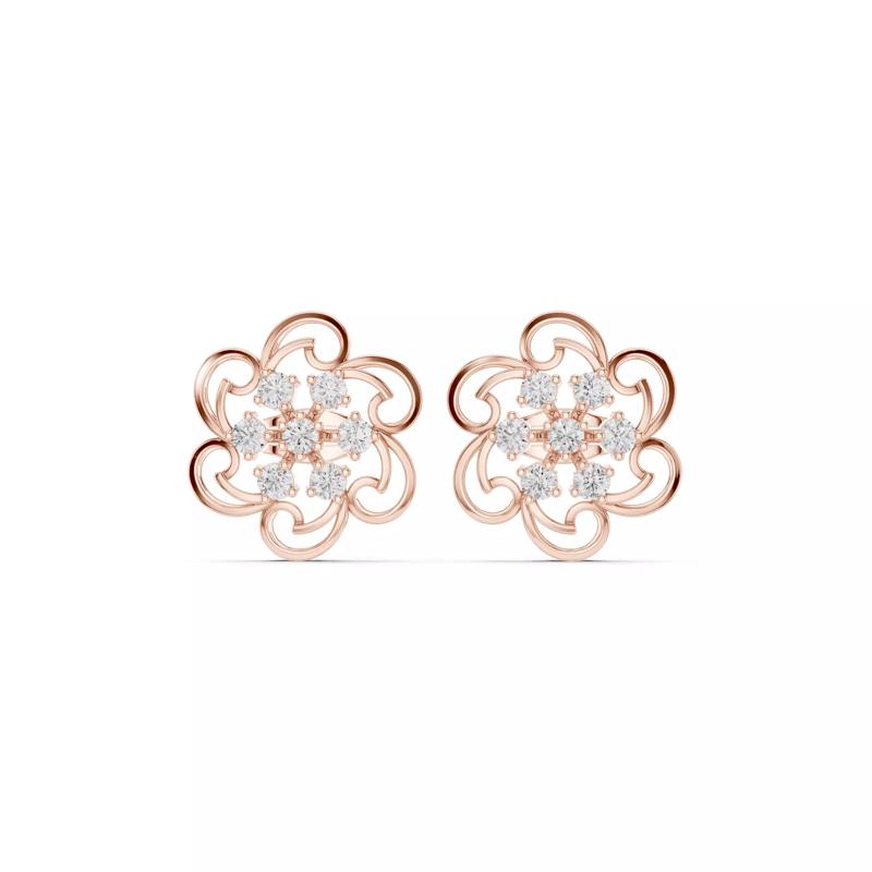 Diamond Studs Earrings 3dm stl renders animation videos details