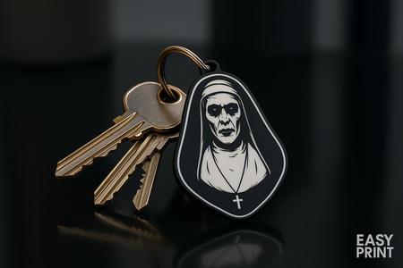 the nun keychain