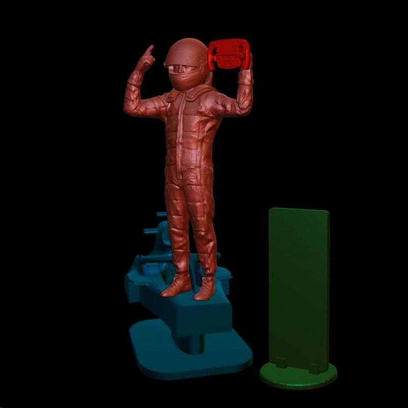 F1 CHAMPION TYPE FERRARI VETTEL WITH STEERING WHEEL