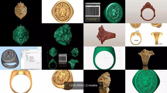 LION RING 3D Model Collection