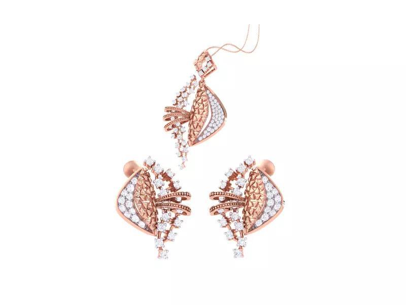Earring Pendant Set 3dm STL OBJ FBX Renders Details