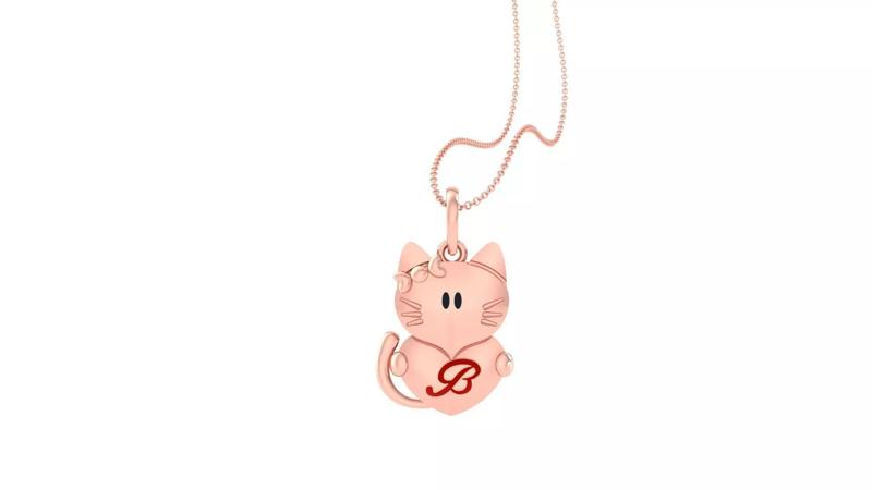 Cat Baby Light Weight Kids Pendant Necklace Charms 3dm stl obj