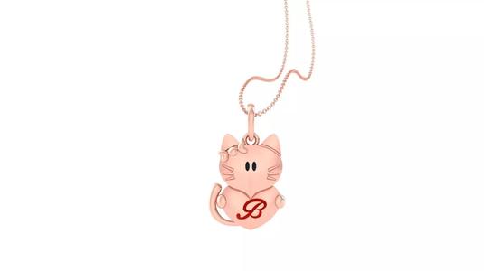 Cat Baby Light Weight Kids Pendant Necklace Charms 3dm stl obj
