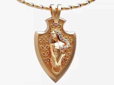 fashion angel  pendant Sculpture jewelry gold