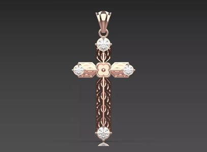 Rose Gold Cross jp0279