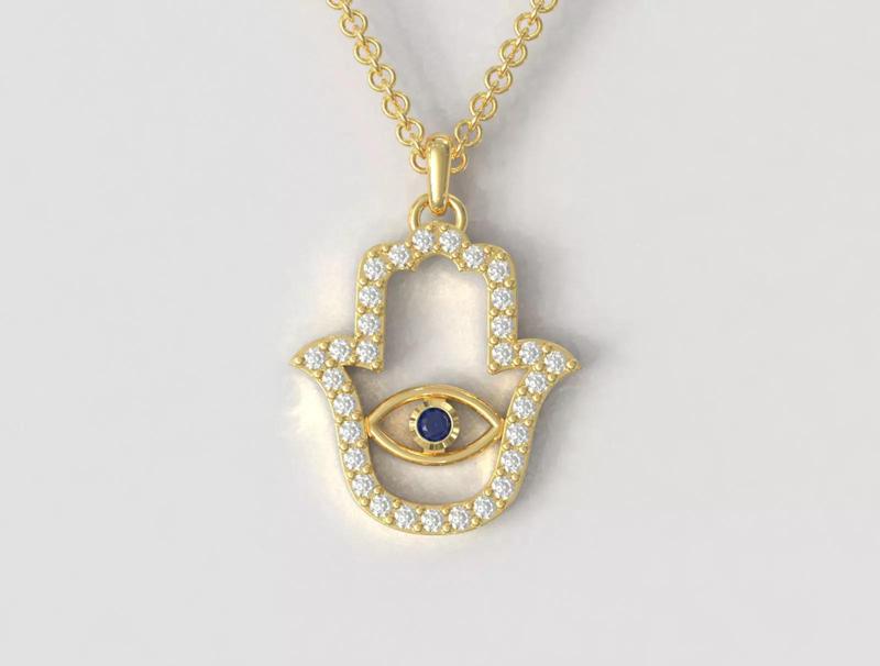 Hamsa Hand Pendant