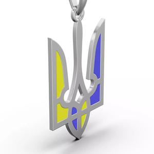 coat of arms of Ukraine under enamel