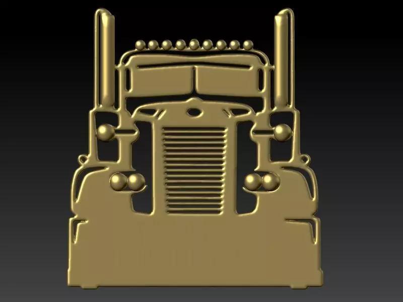 Semi Trailer Truck Pendant Necklace Jewerlry