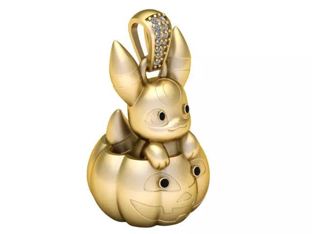 POKEMON AND PUMPKIN PENDANT 3D PRINTABLE MODEL