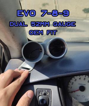 Mitsubishi lancer evo 7-8-9 Dual 52mm gauge mount pod