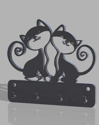 Porta llaves de Gatos