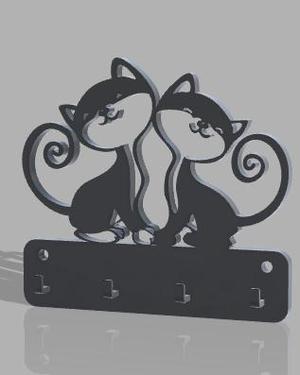 Porta llaves de Gatos