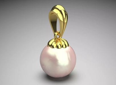 gold pearl pendant pp0020