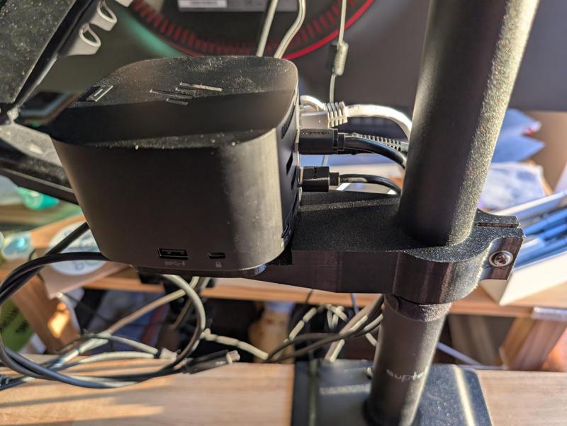 Thunderbolt dock monitor arm mount
