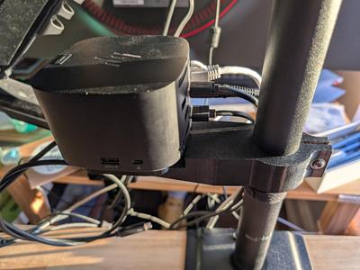 Thunderbolt dock monitor arm mount