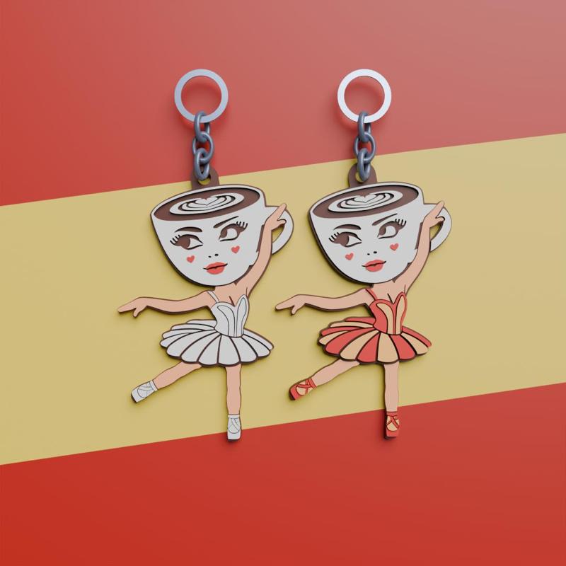 Capuchin ballerina key ring Spain