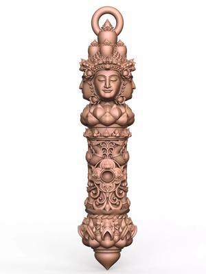 Highly Detailed Four-Faced Deity Phra Phrom - for 3D Printing