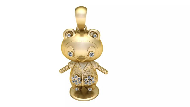 TEUTA BEAR PENDANT 3D PRINTABLE MODLE