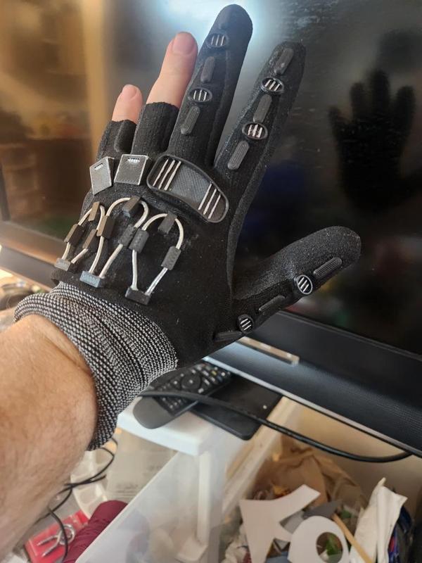 Cyber Hacker Glove Greebles