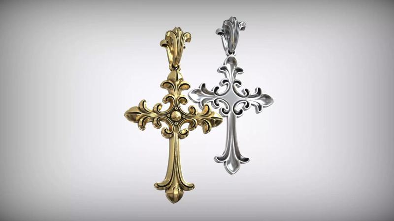 Victorian Gothic Classic Maltese Cross Pendant