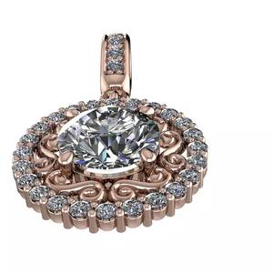 Vintage Classic Scroll Halo Pendant Earrings Necklace gift