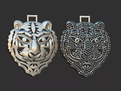 Tiger Face Pendant