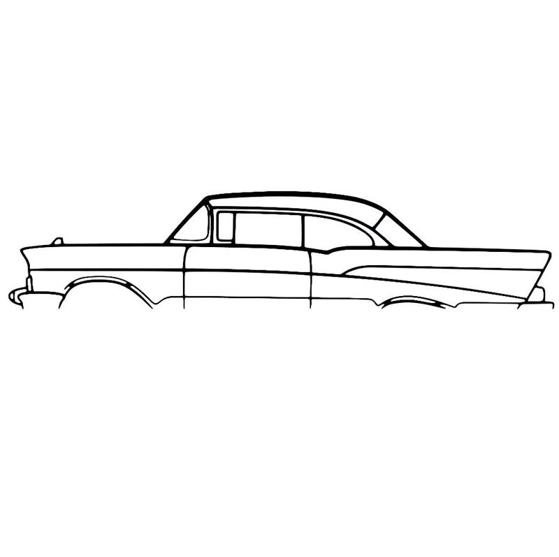 Chevrolet  Bel Air 1957 Silhouette Wall Art