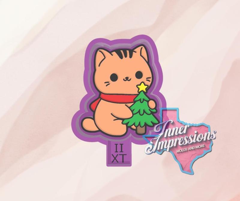 Christmas Cat Freshie Mold