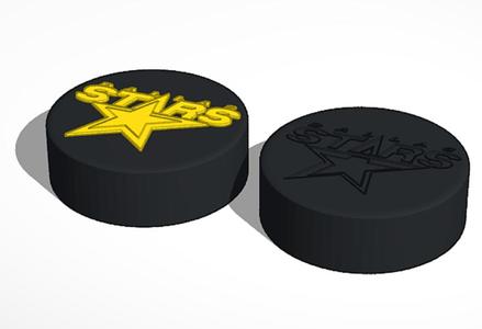 Dallas Stars NHL Hockey Puck Logo