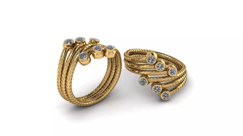 Sterling Silver Lavish Modern Style Wire Design Ring