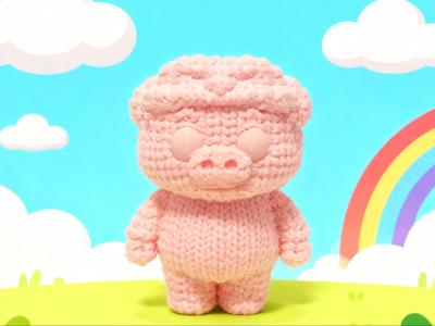 Knitted Piggy