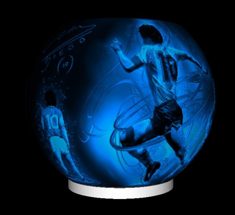 SPHERE NIGHT LIGHT MARADONA LITHOPHANE