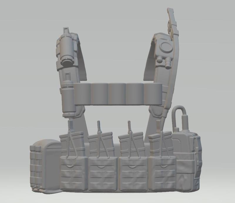 Tactical Chest Rig for 1/12 Action Figure