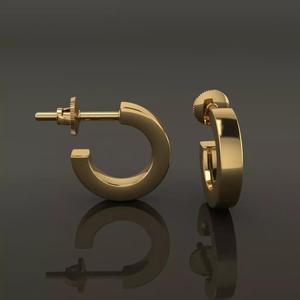 Earring Hoop Box Opened Back 7mm inside Width