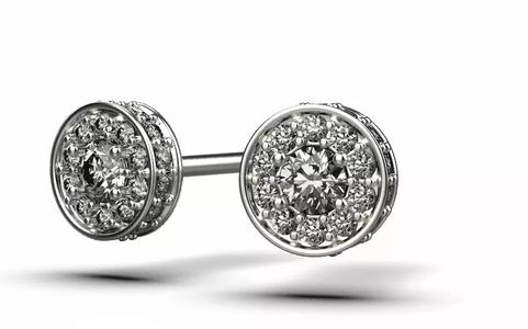 earrings with stones on a twist