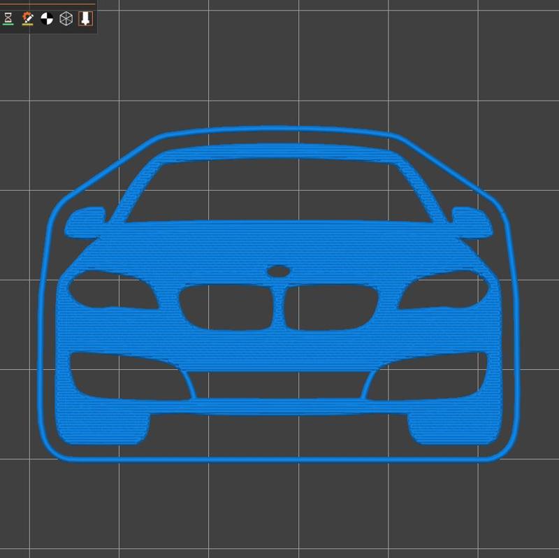 BMW F10 F11 key silhouette