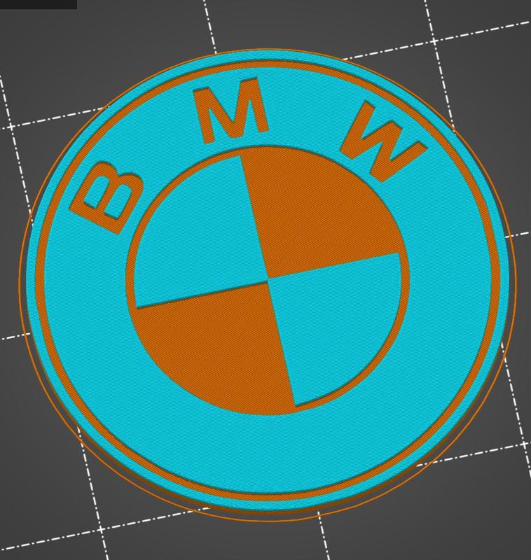 BMW logo emblem badge with and without base