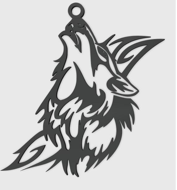 Wolf Tribal Pendant