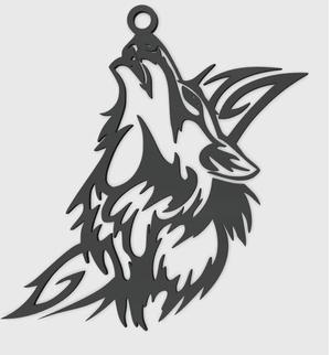 Wolf Tribal Pendant