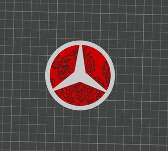 Mercedes Dragon  Logo/Emblem/Amblem 8cm