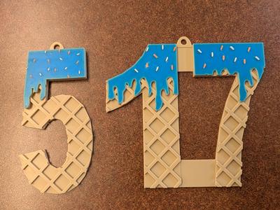 Ice Cream Drip Numbers