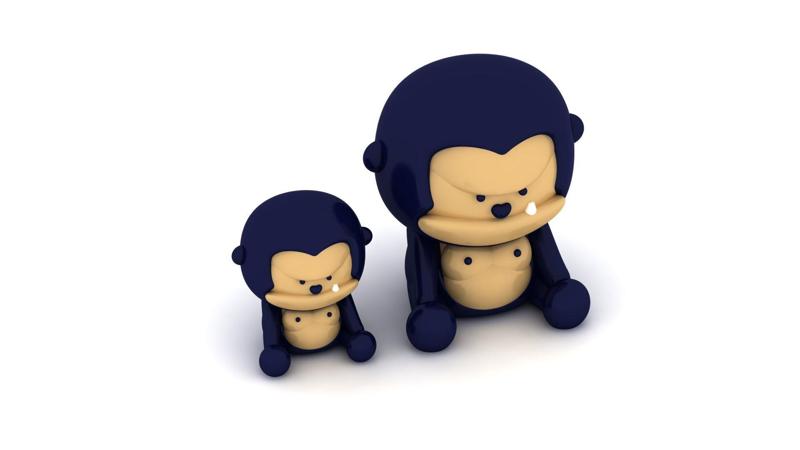 cute monkey toy 3d printable model