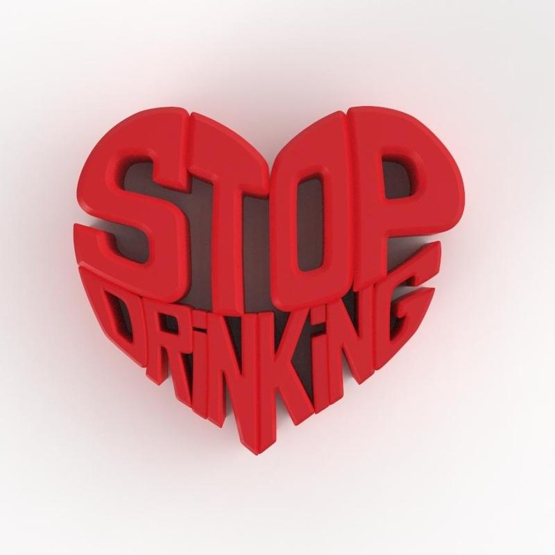 🍷🚫 Heart-Shaped Stop Drinking Sign