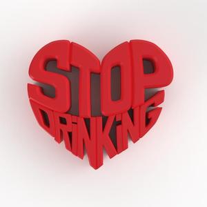 🍷🚫 Heart-Shaped Stop Drinking Sign