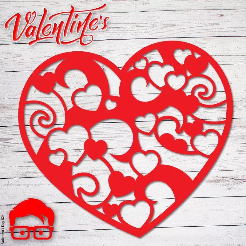 Valentines Day heart couple silhouette gift for your loved one