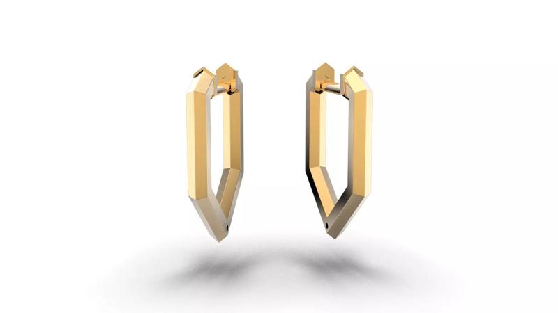 Gold congo earring chains E30