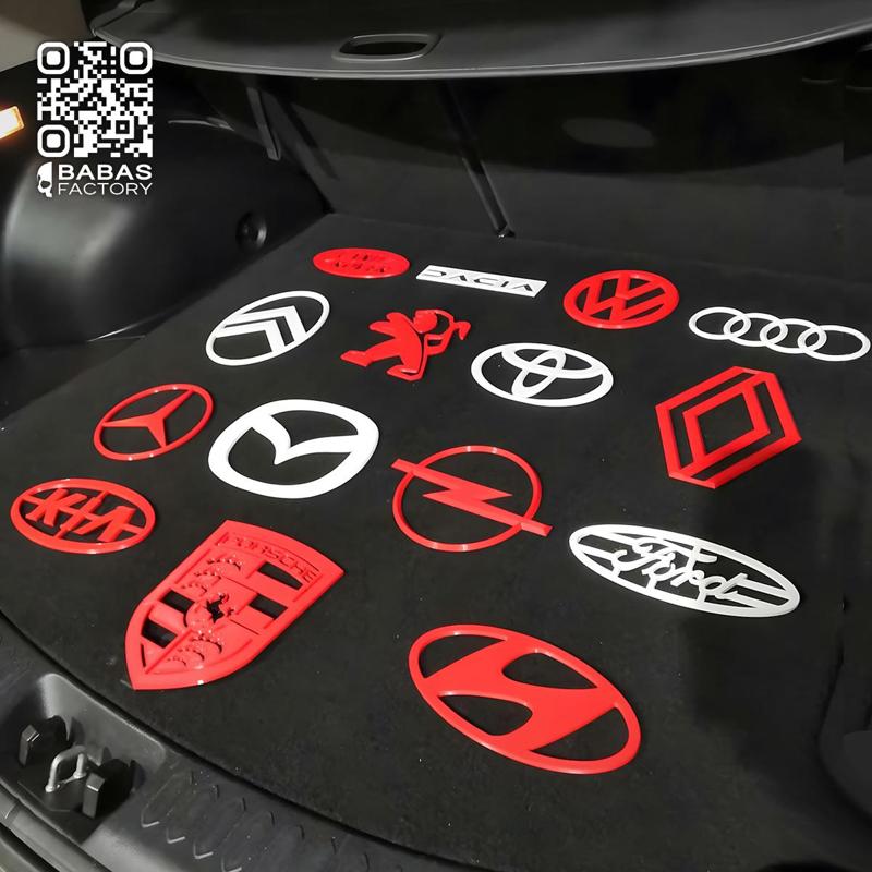 Lot 2 of 11 Custom 3D Car Logo Stencils - Premium Decoration for Floor Mats, Perfect for Detailing or Painting