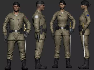 KIT MILITARY POLICER OFFICER MAN AND WOMAN
